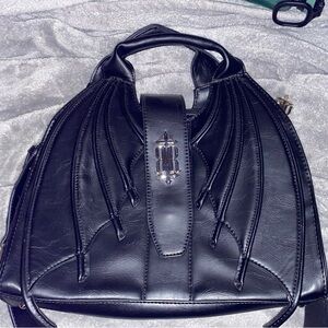 Medium black restyle succubus bat-wing bag